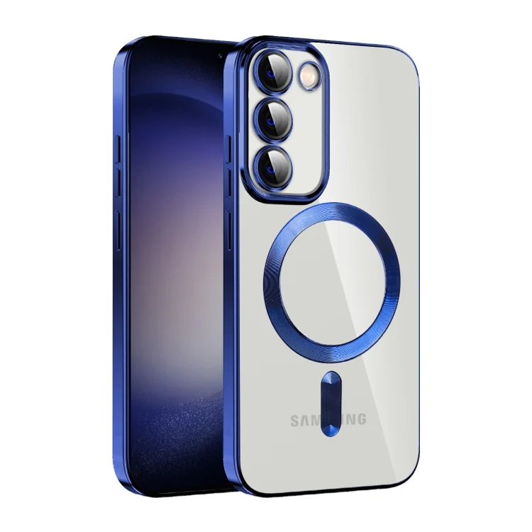 CD Texture Plating TPU MagSafe Phone Case with Lens Film, For Samsung Galaxy S23 5G, For Samsung Galaxy S23+ 5G