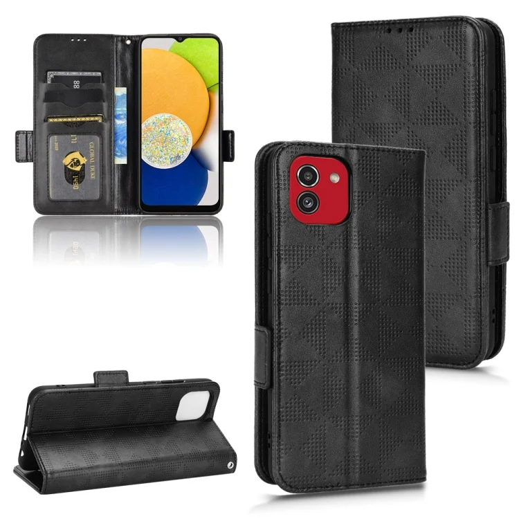 Symmetrical Triangle Leather Phone Case, For Samsung Galaxy A03 EU Version, For Samsung Galaxy Z Fold3, For Samsung Galaxy Z Fold4, For Samsung Galaxy A03 Core