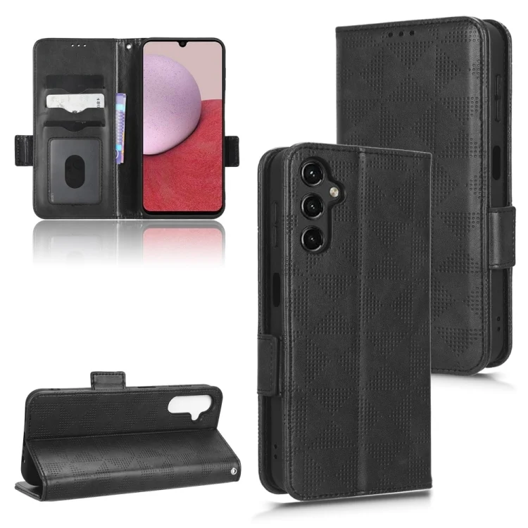 Symmetrical Triangle Leather Phone Case, For Samsung Galaxy A14 5G, For Samsung Galaxy A22 4G / M22 4G, For Samsung Galaxy A22 5G, For Samsung Galaxy A22 5G JP Version