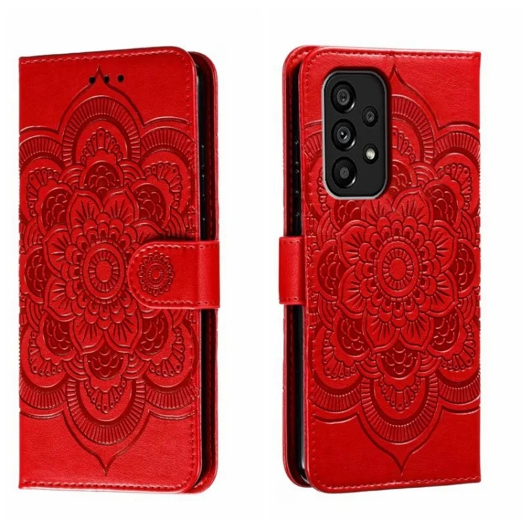 Sun Mandala Embossing Pattern Phone Leather Case, For Samsung Galaxy A54 5G, For Samsung Galaxy S23 5G