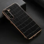 Crocodile Texture Genuine Leather Electroplating Phone Case, For Samsung Galaxy S23 5G, For Samsung Galaxy S23+ 5G - Image 4