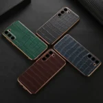 Crocodile Texture Genuine Leather Electroplating Phone Case, For Samsung Galaxy S23 5G, For Samsung Galaxy S23+ 5G - Image 5