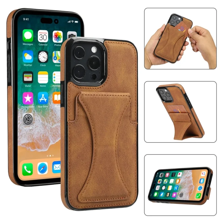 Ultra-thin Shockproof Phone Protective Case with Holder, For iPhone 14 Pro Max, For Samsung Galaxy A14 4G / 5G, For Samsung Galaxy A33 5G