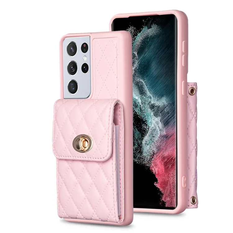 Vertical Wallet Rhombic Leather Phone Case, For Samsung Galaxy S21 Ultra 5G, For Samsung Galaxy A14 4G / 5G