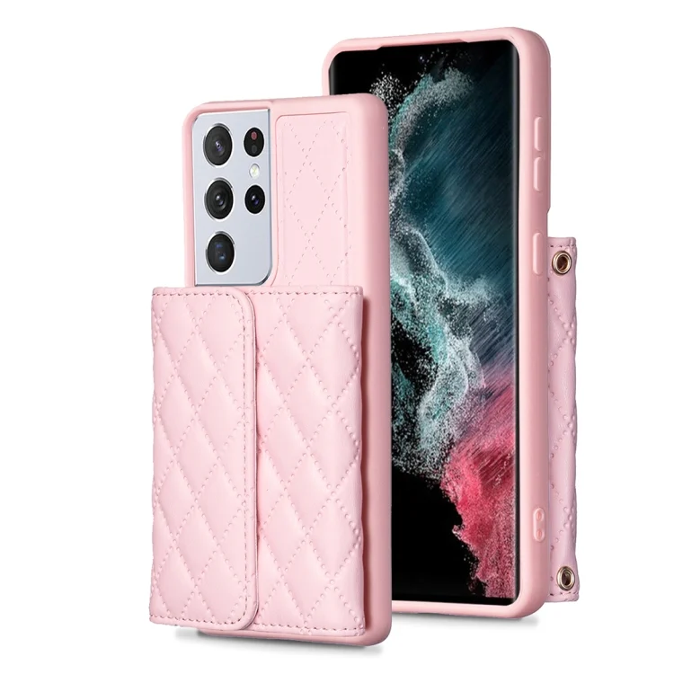 Horizontal Wallet Rhombic Leather Phone Case, For Samsung Galaxy S21 Ultra 5G, For Samsung Galaxy A14 4G / 5G