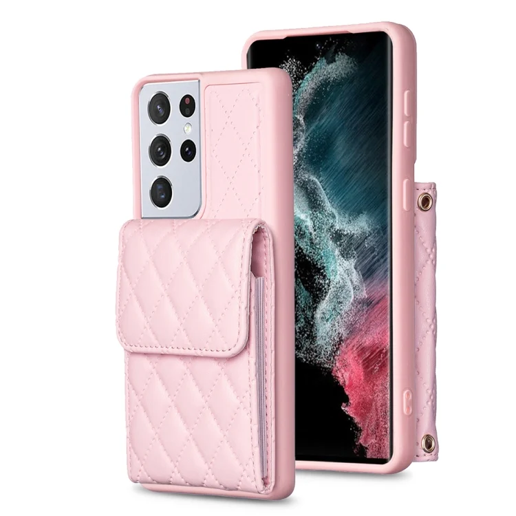 Vertical Wallet Rhombic Leather Phone Case, For Samsung Galaxy S21 Ultra 5G, For Samsung Galaxy A14 4G / 5G