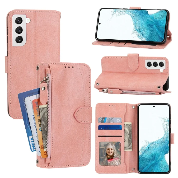 Oil Skin Zipper Wallet Leather Phone Case, For Samsung Galaxy S23+ 5G, For Samsung Galaxy S23 Ultra 5G, For Samsung Galaxy A14 5G