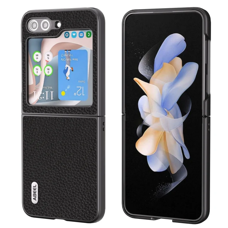 ABEEL Genuine Leather Litchi Texture Phone Case, For Samsung Galaxy Z Flip6, For Samsung Galaxy Z Fold6, For Samsung Galaxy S24 Ultra 5G, For Samsung Galaxy S23 FE 5G, For Samsung Galaxy Z Fold5