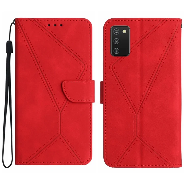 Stitching Embossed Leather Phone Case, For Samsung Galaxy A03s 166mm, For Samsung Galaxy A04e / M04 4G, For Samsung Galaxy A10 / M10
