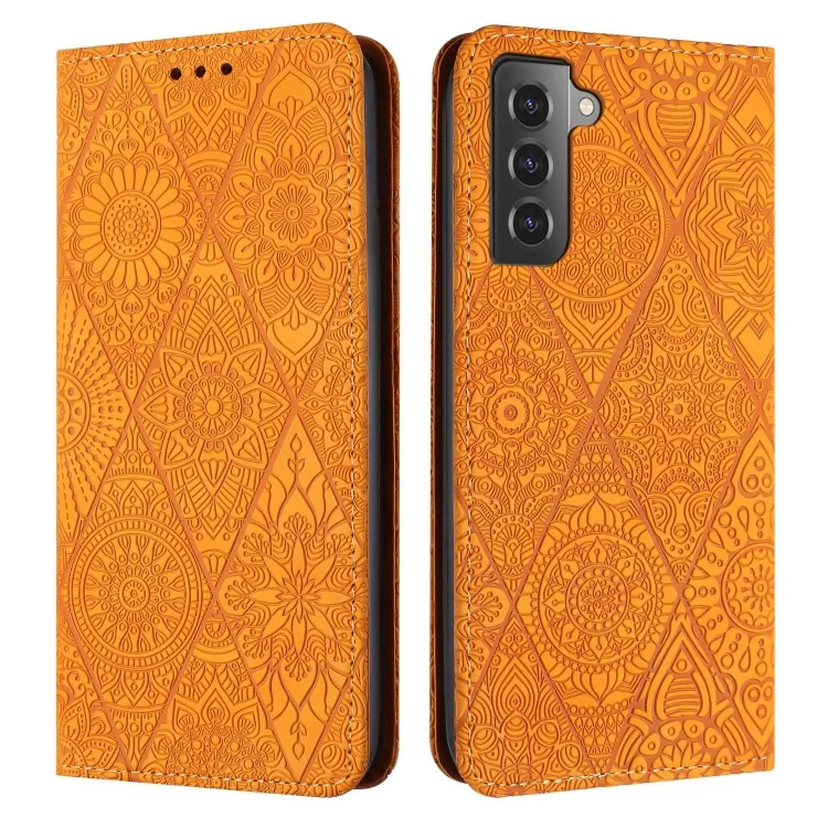 Ethnic Embossed Adsorption Leather Phone Case, For Samsung Galaxy S21 FE 5G, For Samsung Galaxy S20, For Samsung Galaxy S20+, For Samsung Galaxy S20 FE