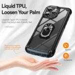 TPU + PC Lens Protection Phone Case with Ring Holder, For iPhone 16 Pro Max, For iPhone 16 Pro, For iPhone 16 Plus - Image 2