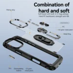 TPU + PC Lens Protection Phone Case with Ring Holder, For iPhone 16 Pro Max, For iPhone 16 Pro, For iPhone 16 Plus - Image 3