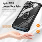 TPU + PC Lens Protection Phone Case with Ring Holder, For iPhone 16, For iPhone 15 Pro Max, For iPhone 15 Pro - Image 2