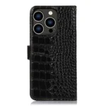 Crocodile Top Layer Cowhide Leather Phone Case, For iPhone 16 Pro Max, For iPhone 16 Pro, For iPhone 16 Plus, For iPhone 16, For iPhone 15 Pro Max - Image 4