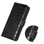 Crocodile Top Layer Cowhide Leather Phone Case, For iPhone 16 Pro Max, For iPhone 16 Pro, For iPhone 16 Plus, For iPhone 16, For iPhone 15 Pro Max - Image 6