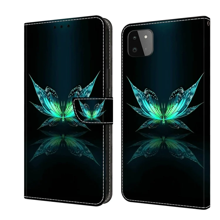 Crystal 3D Shockproof Protective Leather Phone Case, For Samsung Galaxy A22 5G