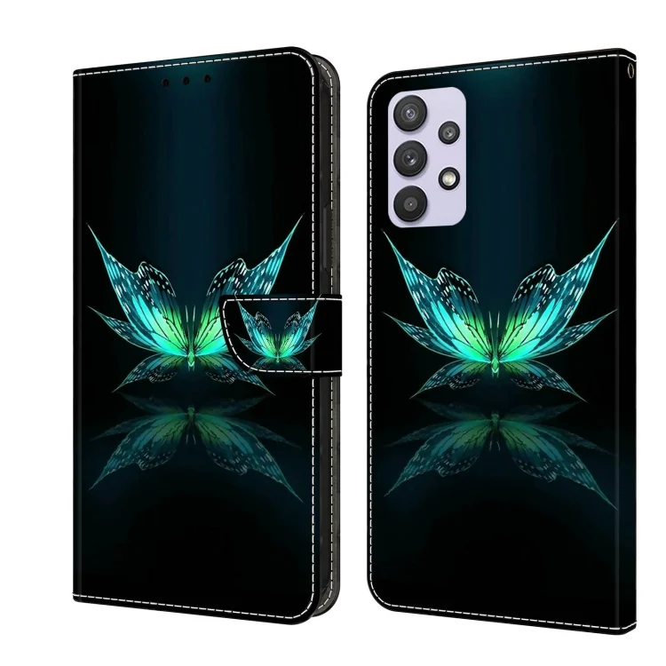 Crystal 3D Shockproof Protective Leather Phone Case, For Samsung Galaxy A32 5G