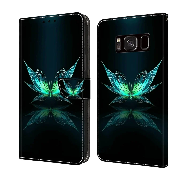 Crystal 3D Shockproof Protective Leather Phone Case, For Samsung Galaxy S8
