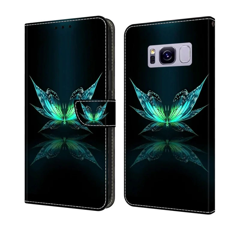 Crystal 3D Shockproof Protective Leather Phone Case, For Samsung Galaxy S8+