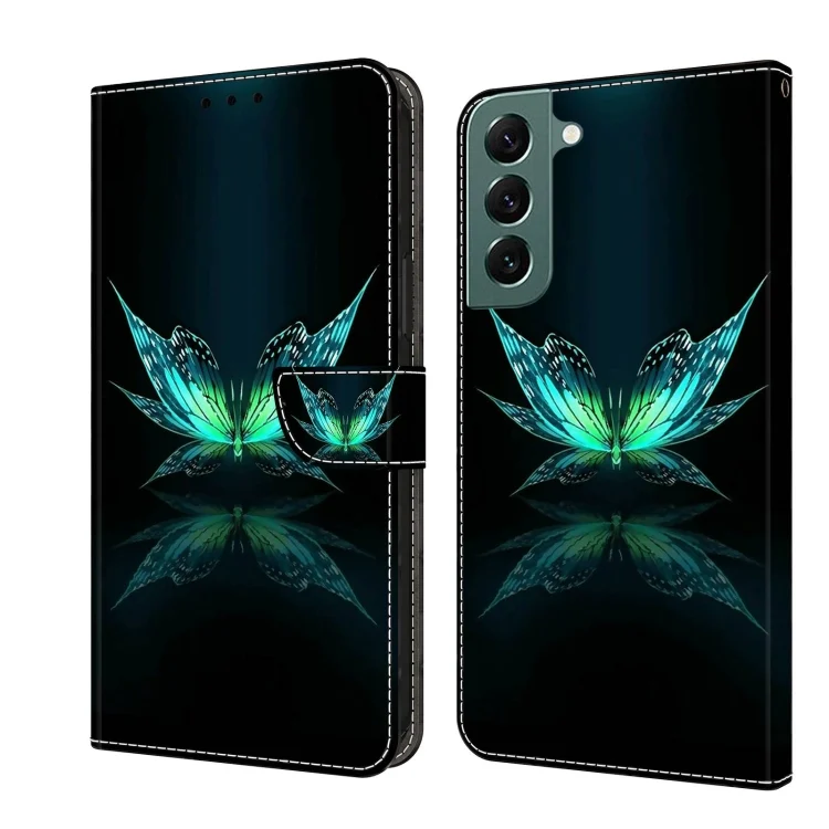 Crystal 3D Shockproof Protective Leather Phone Case, For Samsung Galaxy S22+