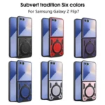 CD Texture Magnetic Holder Phone Case, For Samsung Galaxy Z Flip7, For Samsung Galaxy Z Flip5 - Image 2
