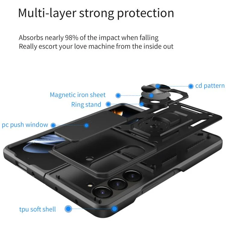 EDA004873803A_2.webp Sliding Camera Cover Design TPU+PC Phone Case, For Samsung Galaxy Z Fold7, For Samsung Galaxy Z Fold6 - Image 3