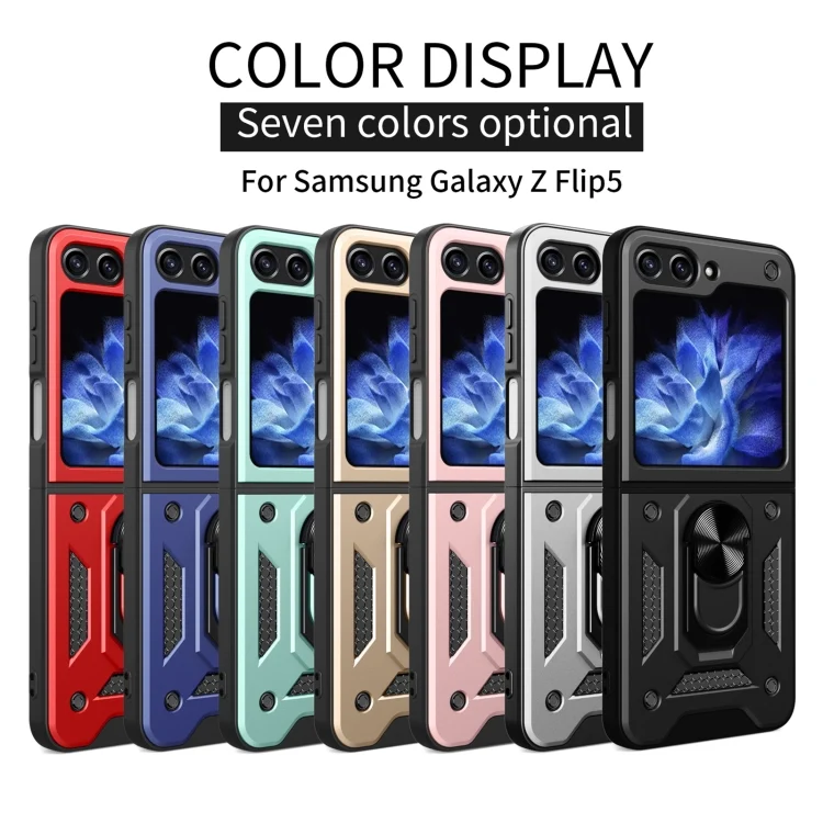 EDA004873902A_1.webp Armor Magnetic Bracket TPU+PC Phone Case, For Samsung Galaxy Z Flip5 - Image 2