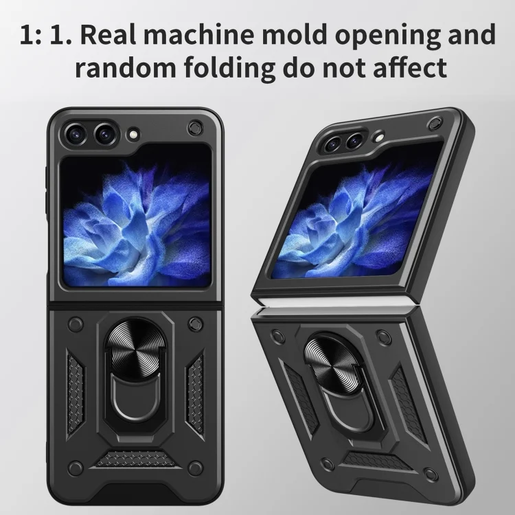 EDA004873902A_3.webp Armor Magnetic Bracket TPU+PC Phone Case, For Samsung Galaxy Z Flip5 - Image 4