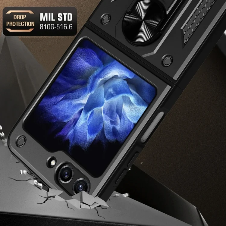 EDA004873902A_4.webp Armor Magnetic Bracket TPU+PC Phone Case, For Samsung Galaxy Z Flip5 - Image 5