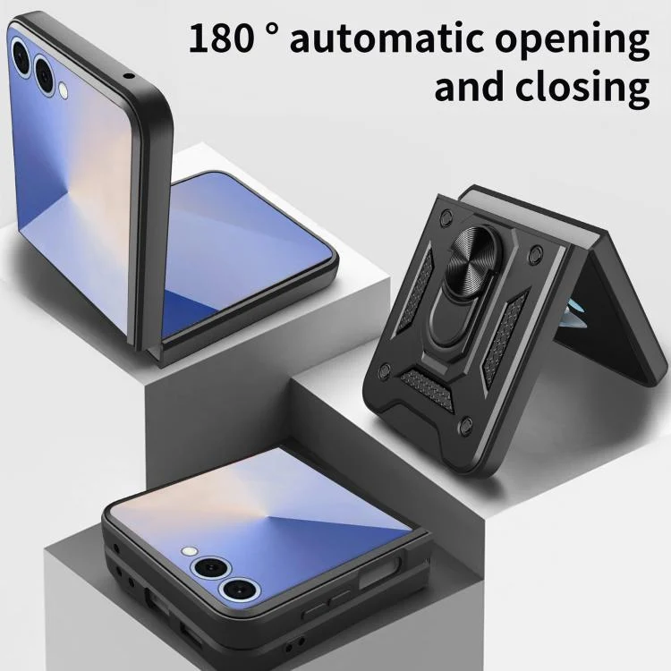 EDA004873904A_3.webp Armor Magnetic Bracket TPU+PC Phone Case, For Samsung Galaxy Z Flip7, For Samsung Galaxy Z Flip6 / Flip7 FE - Image 4