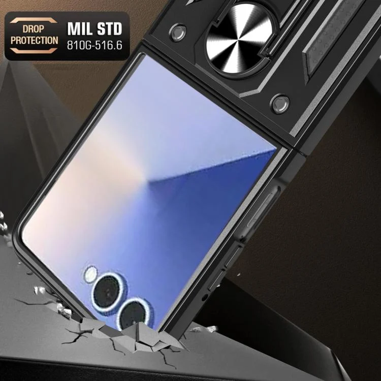 EDA004873904A_4.webp Armor Magnetic Bracket TPU+PC Phone Case, For Samsung Galaxy Z Flip7, For Samsung Galaxy Z Flip6 / Flip7 FE - Image 5
