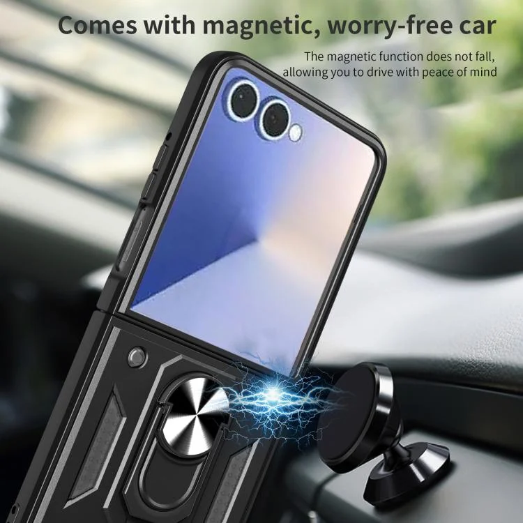 EDA004873904A_5.webp Armor Magnetic Bracket TPU+PC Phone Case, For Samsung Galaxy Z Flip7, For Samsung Galaxy Z Flip6 / Flip7 FE - Image 6