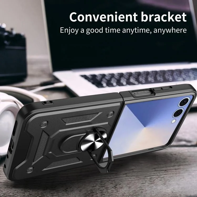 EDA004873904A_6.webp Armor Magnetic Bracket TPU+PC Phone Case, For Samsung Galaxy Z Flip7, For Samsung Galaxy Z Flip6 / Flip7 FE - Image 7