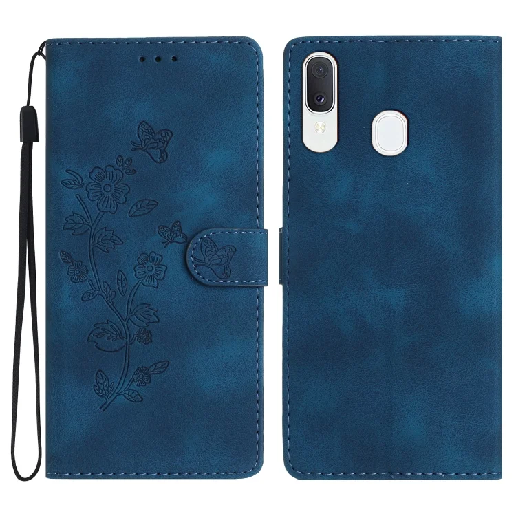 Flower Butterfly Embossing Pattern Leather Phone Case, For Samsung Galaxy A40, For Samsung Galaxy A10 / M10, For Samsung Galaxy A20 / A30