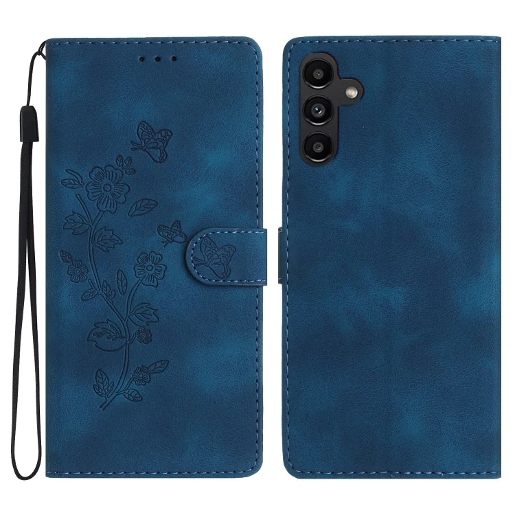 Flower Butterfly Embossing Pattern Leather Phone Case, For Samsung Galaxy S23 FE 5G, For Samsung Galaxy A05, For Samsung Galaxy A04 Core