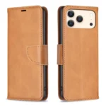 Lambskin Texture Pure Color Flip Leather Phone Case, For iPhone 17 Pro Max, For iPhone 17 Pro, For iPhone 17