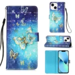 3D Painting Horizontal Flip Leather Phone Case, For iPhone 15, For iPod Touch 7 / 6 / 5