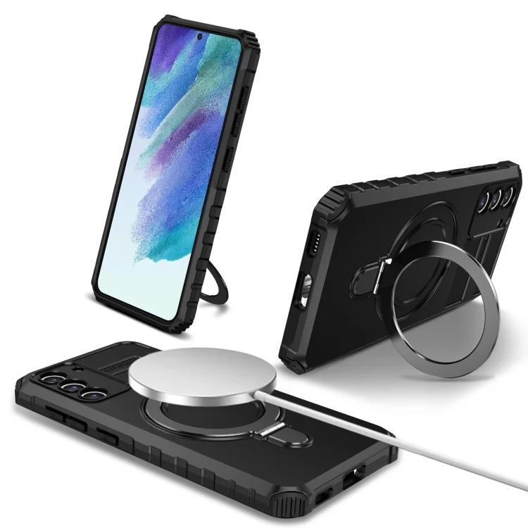 MagSafe Magnetic Holder Phone Case, For Samsung Galaxy S21 FE 5G, For Samsung Galaxy S21 5G, For Samsung Galaxy S21+ 5G
