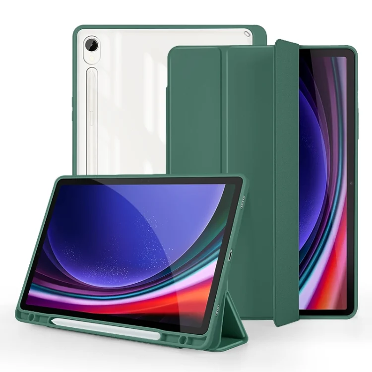 3-folding Acrylic Smart Leather Tablet Case, For Samsung Galaxy Tab S9, For Samsung Galaxy Tab A8