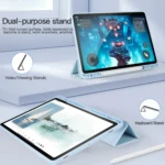 3-folding Acrylic Smart Leather Tablet Case, For Samsung Galaxy Tab S9, For Samsung Galaxy Tab A8 - Image 4