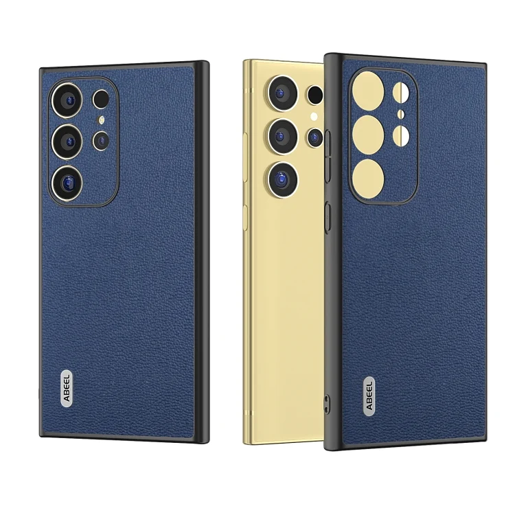 ABEEL Genuine Leather Luolai Series Phone Case, For Samsung Galaxy S24 Ultra 5G, For Samsung Galaxy S23 FE 5G, For Samsung Galaxy S23 Ultra 5G, For Samsung Galaxy S23+ 5G, For Samsung Galaxy S23 5G