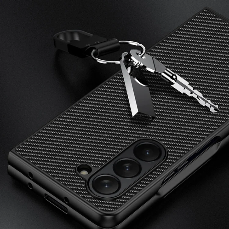 EDA004991702A_3.webp Ultra-thin Carbon Fiber Texture Printing Phone Case, For Samsung Galaxy Z Fold5, For Samsung Galaxy Z Flip5 - Image 4