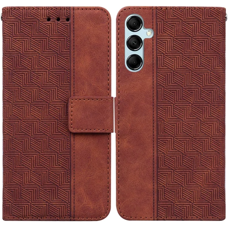 Geometric Embossed Leather Phone Case, For Samsung Galaxy M54