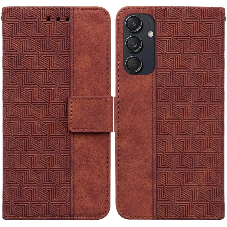 Geometric Embossed Leather Phone Case, For Samsung Galaxy M55, For Samsung Galaxy M15/F15, For Samsung Galaxy Xcover7