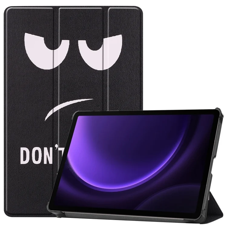 Custer Painted 3-Fold Holder Smart Leather Tablet Case, For Samsung Galaxy Tab S9 FE / S10 FE, For Samsung Galaxy Tab S9 FE+ / S10+, For Samsung Galaxy Tab S9