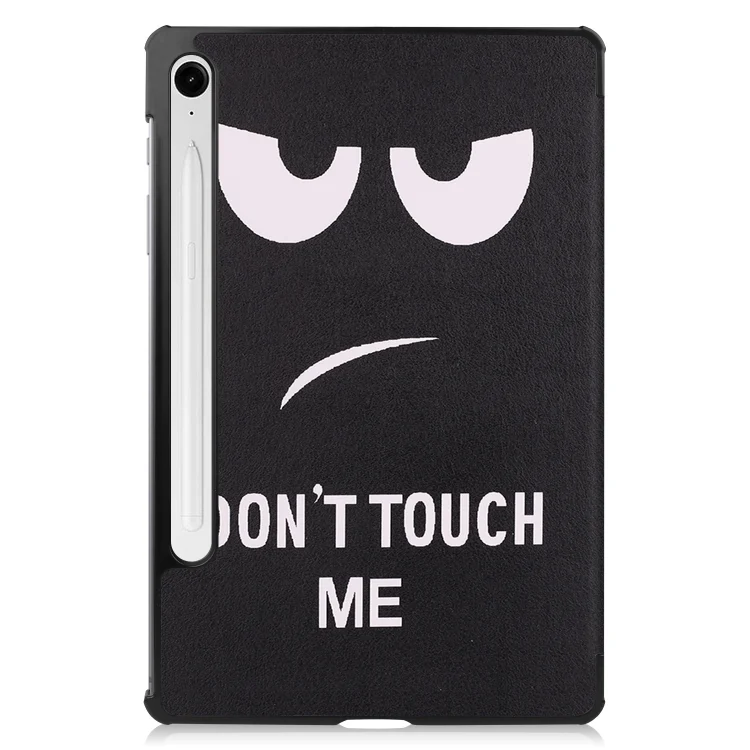 EDA005009802A_2.webp Custer Painted 3-Fold Holder Smart Leather Tablet Case, For Samsung Galaxy Tab S9 FE / S10 FE, For Samsung Galaxy Tab S9 FE+ / S10+, For Samsung Galaxy Tab S9 - Image 3