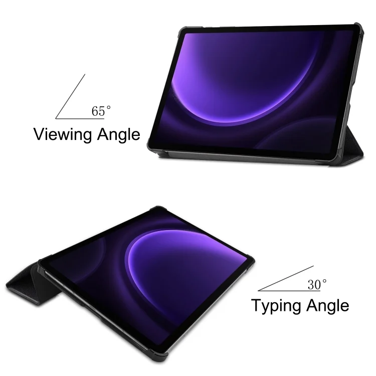 EDA005009802A_3.webp Custer Painted 3-Fold Holder Smart Leather Tablet Case, For Samsung Galaxy Tab S9 FE / S10 FE, For Samsung Galaxy Tab S9 FE+ / S10+, For Samsung Galaxy Tab S9 - Image 4