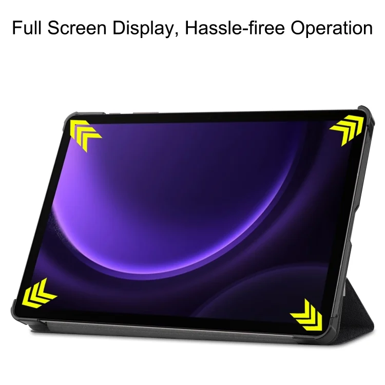EDA005009802A_4.webp Custer Painted 3-Fold Holder Smart Leather Tablet Case, For Samsung Galaxy Tab S9 FE / S10 FE, For Samsung Galaxy Tab S9 FE+ / S10+, For Samsung Galaxy Tab S9 - Image 5