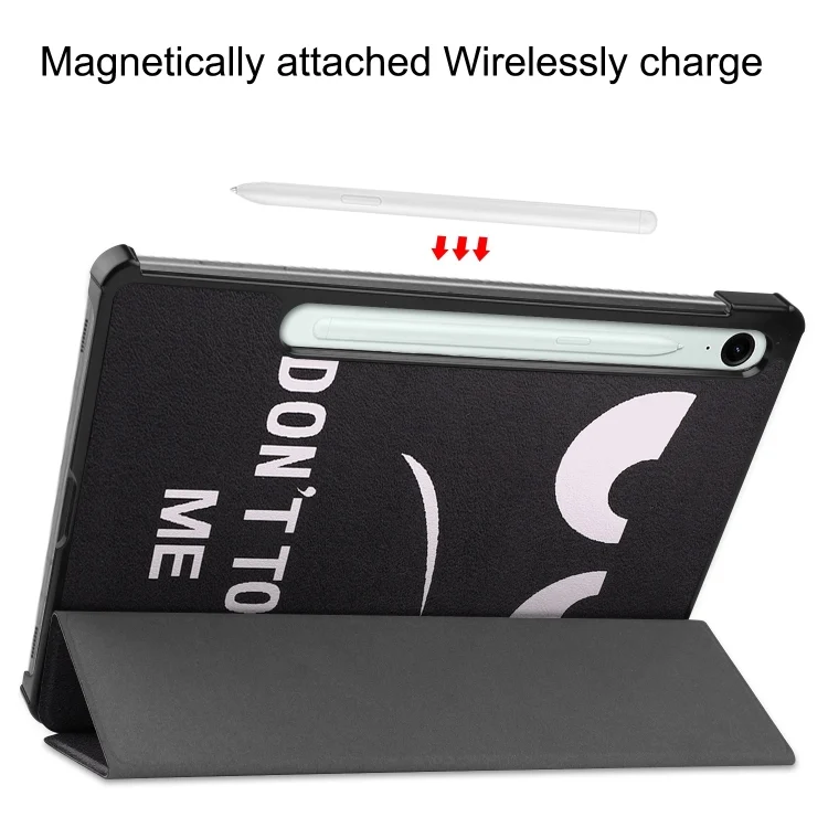 EDA005009802A_5.webp Custer Painted 3-Fold Holder Smart Leather Tablet Case, For Samsung Galaxy Tab S9 FE / S10 FE, For Samsung Galaxy Tab S9 FE+ / S10+, For Samsung Galaxy Tab S9 - Image 6