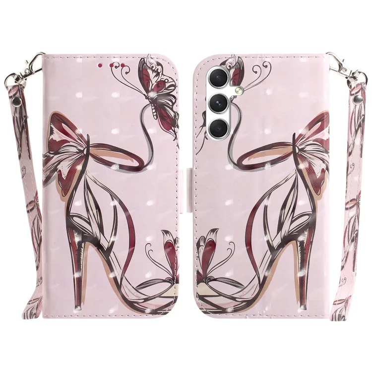 3D Colored Horizontal Flip Leather Phone Case, For Samsung Galaxy S24+ 5G